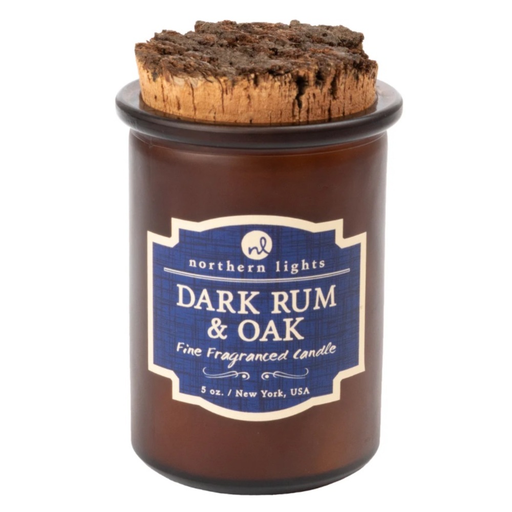 Northern Lights Dark Rum & Oak Candle